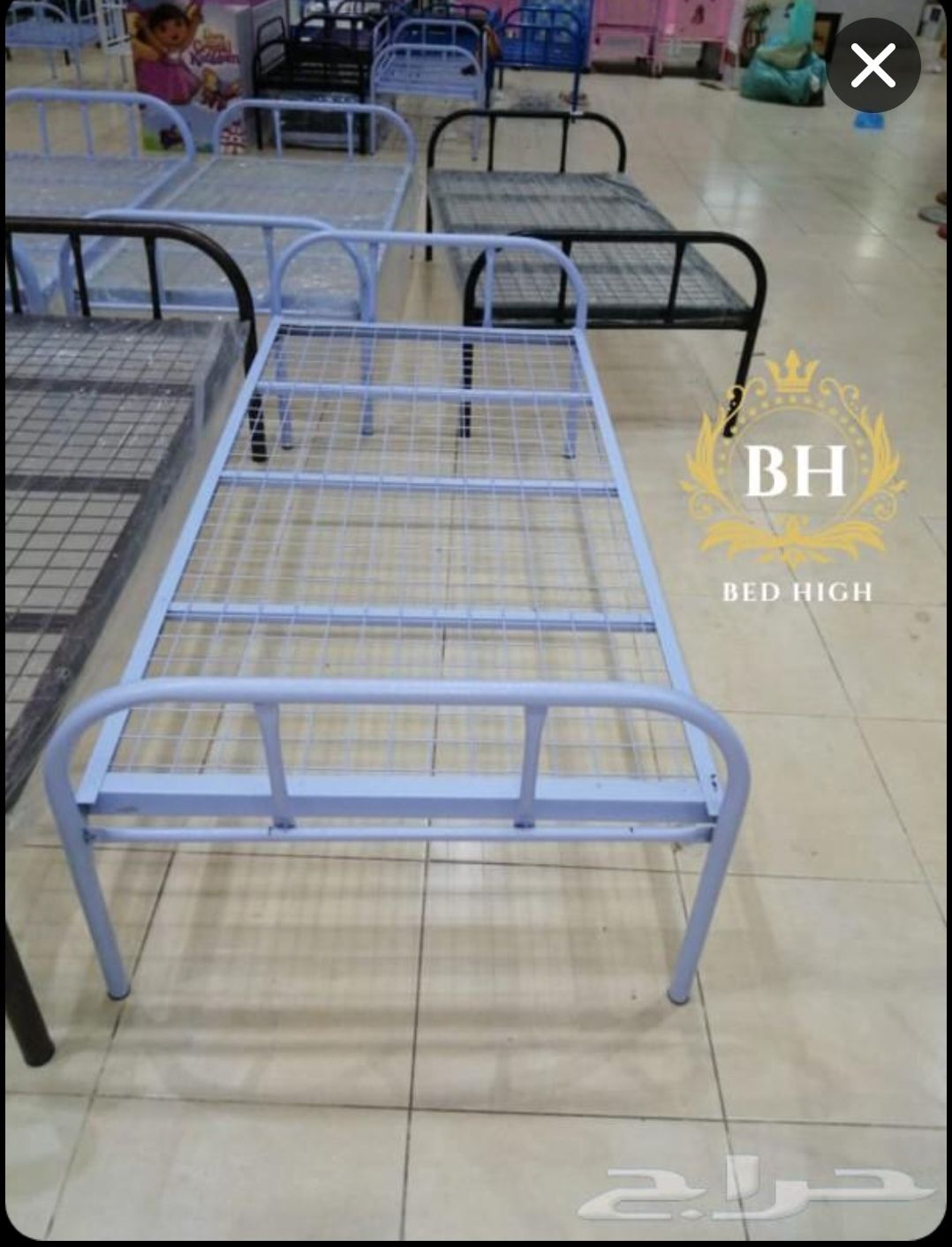 يوجد لدينا سراير حديد دور دورين عليه ضمان خمس سنوا