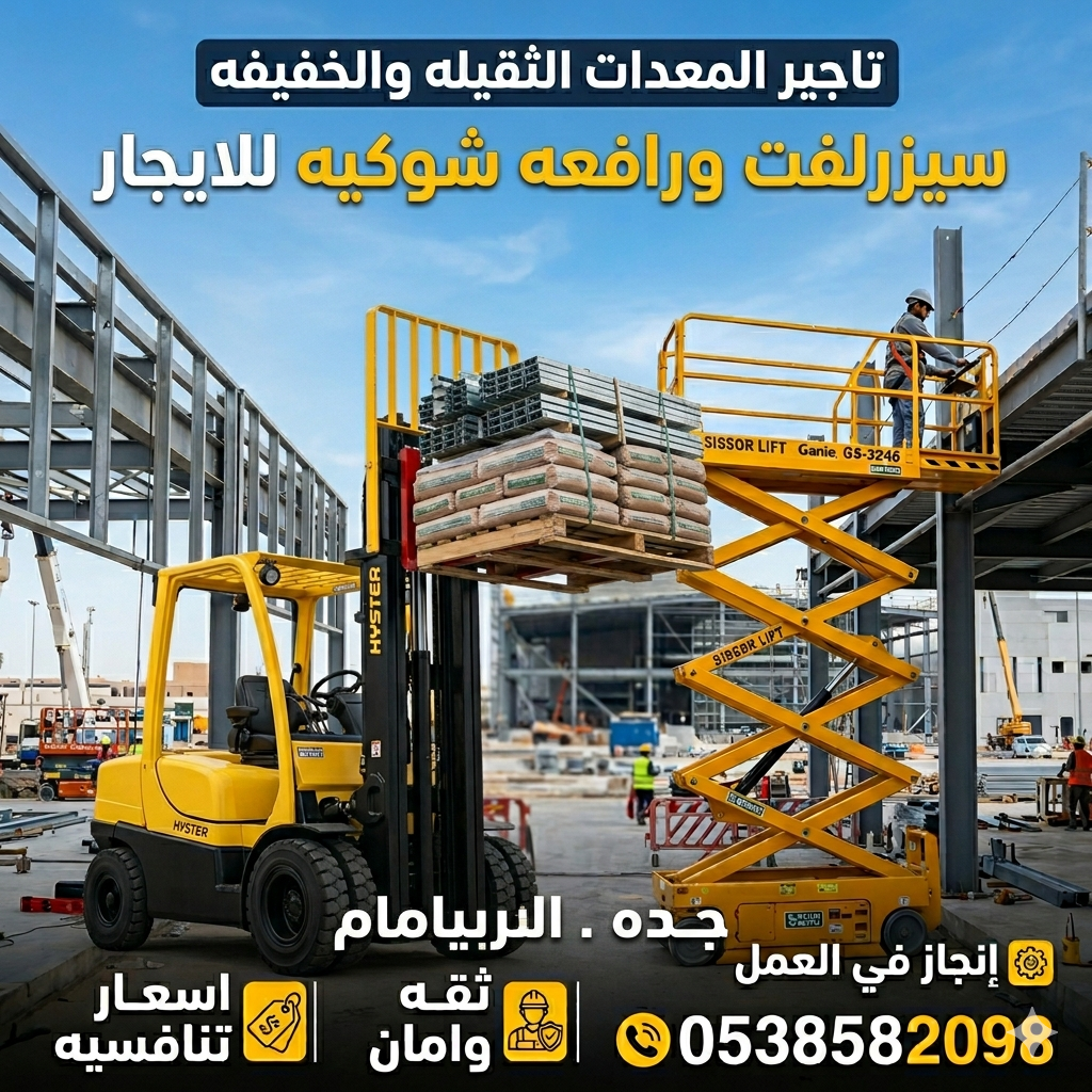 رافعات شوكيه للايجار تاجير رافعات شوكيه فوركلفت