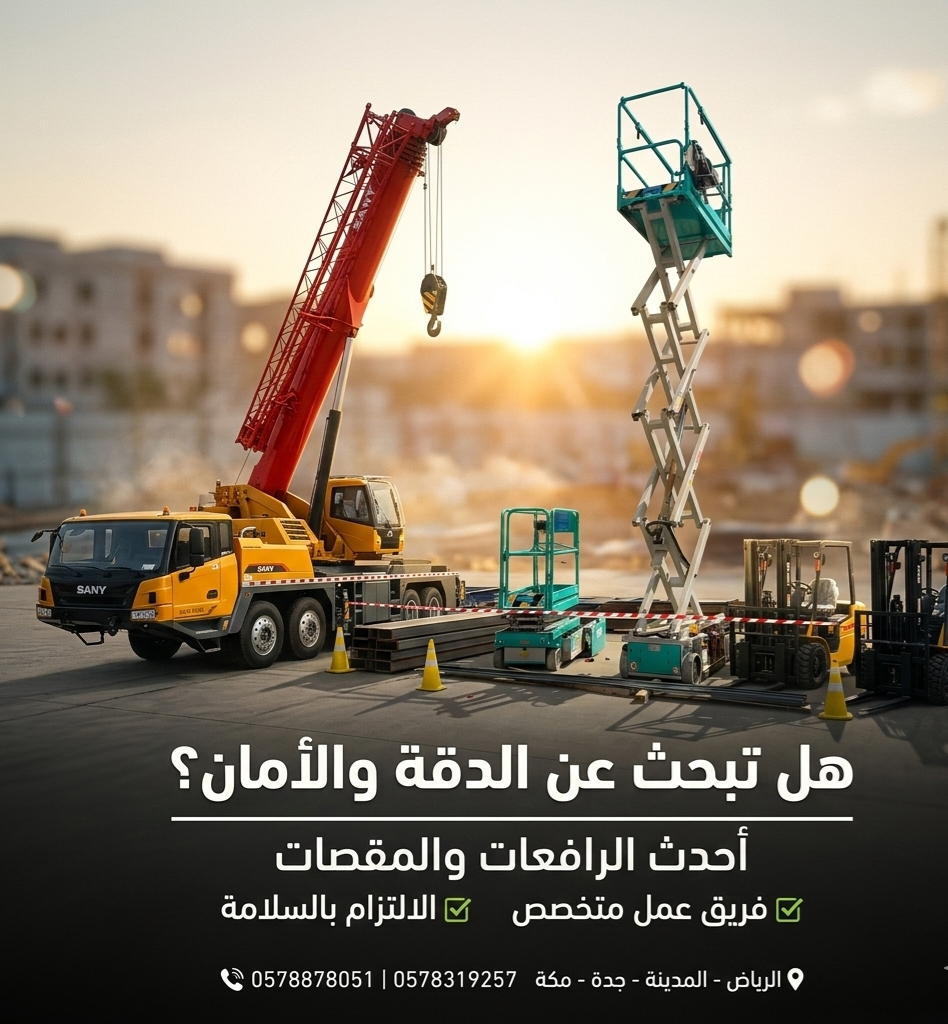 سيزرلفت ومانلفت للايجار شهري سنوي أسبوعي يومي