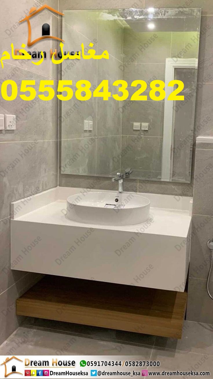 تنفيذ مغاسل رخام حسب المقاس خلال أيام