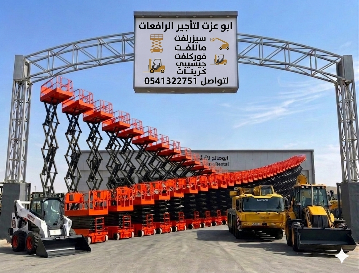 سيزرلفت للايجار مانلفت للايجار رافعة عمال للايجار