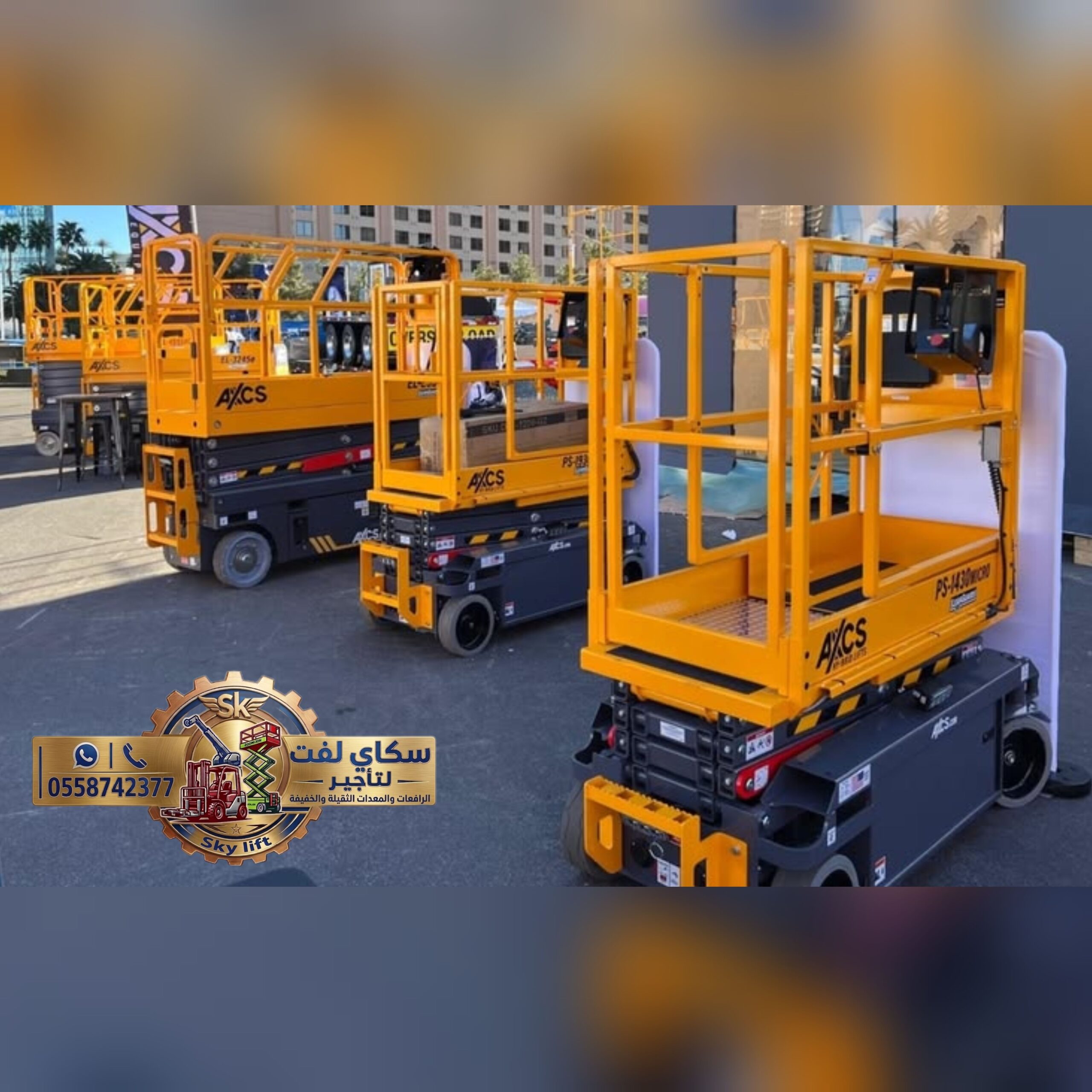Scissor lifts for rent, electric and diesel, Jedda