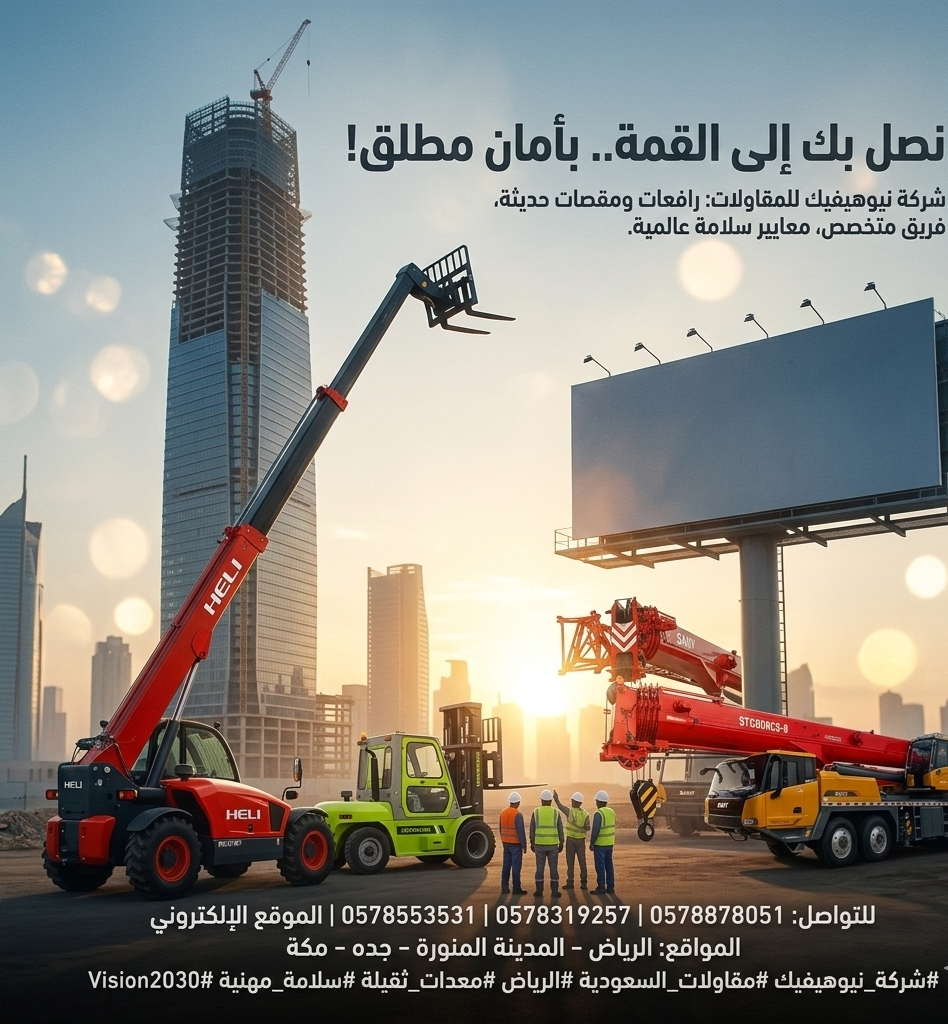 رافعه شوكيه للايجار شهري سنوي أسبوعي يومي
