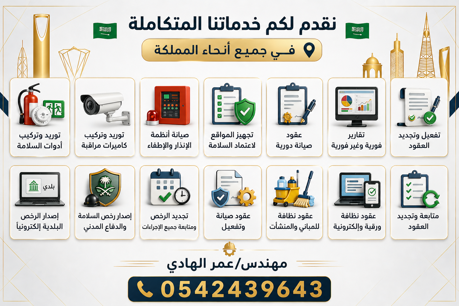 اصدار و تجديد رخص البلديه و الدفاع المدني و شهاده