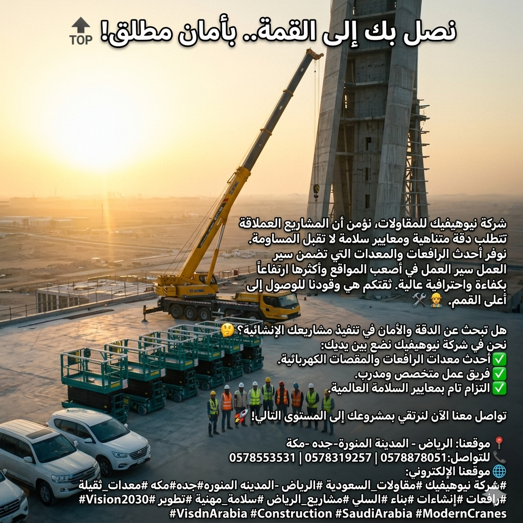 سيزرلفت ومانلفت للايجار شهري سنوي أسبوعي يومي