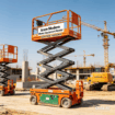 ايجار كرينCrane وسيزر لفت scissor lift ايجار سنويه