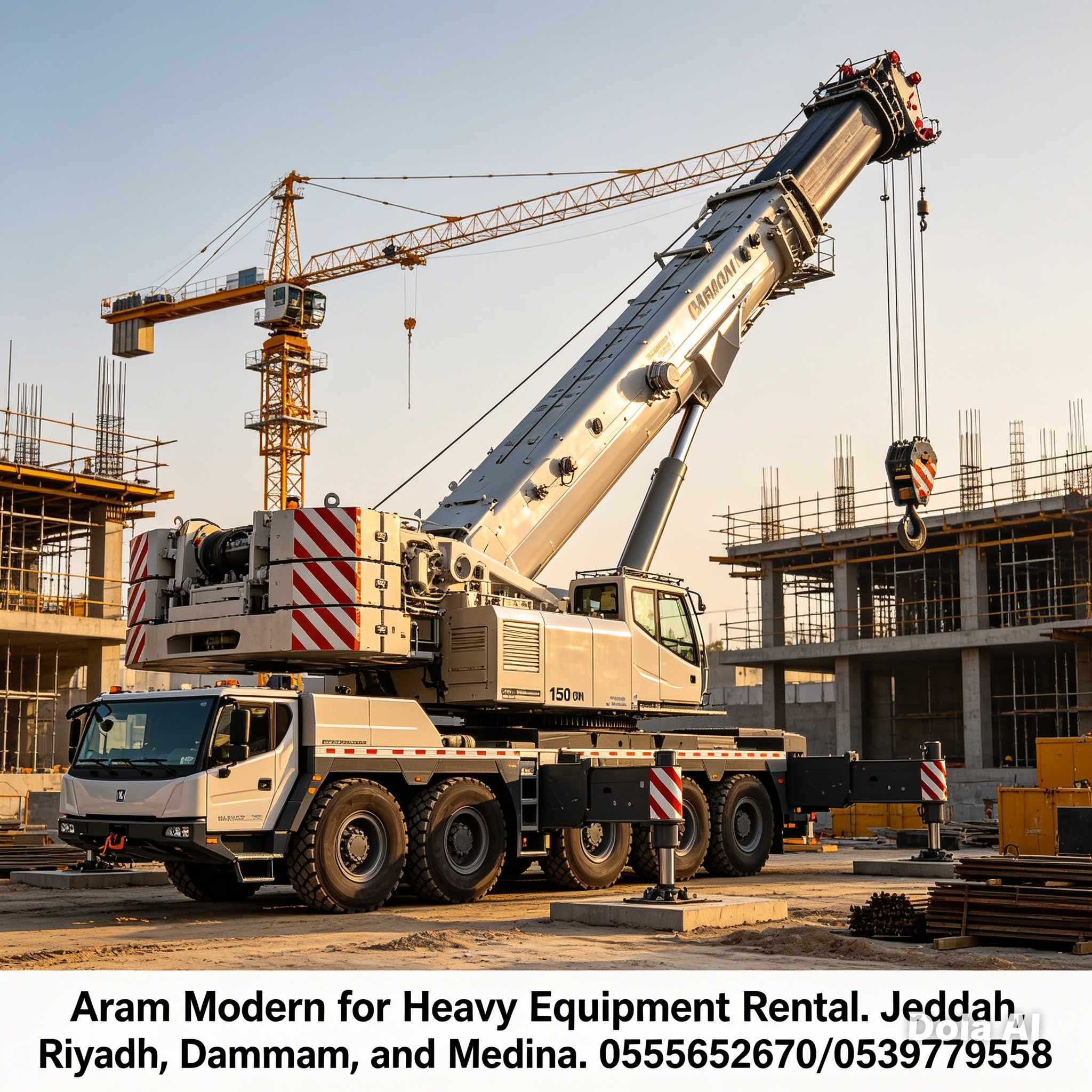 تأجير كرينات بجميع الاحجام والمقاسات 0555652670