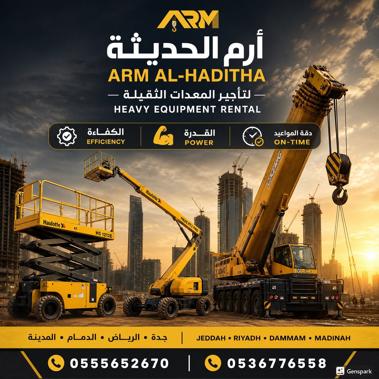تأجير سيزرلفت، مان لفت، كرينات، رافعات شوكيه بجميع