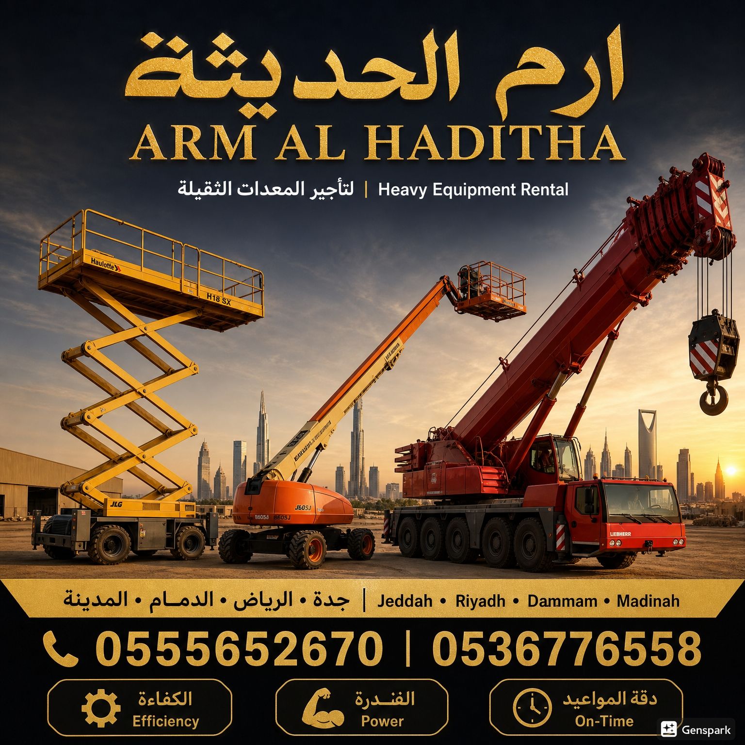 تاجير(سيزرلفت كهرباء وديزل، مان لفت، كرين، رافعات)