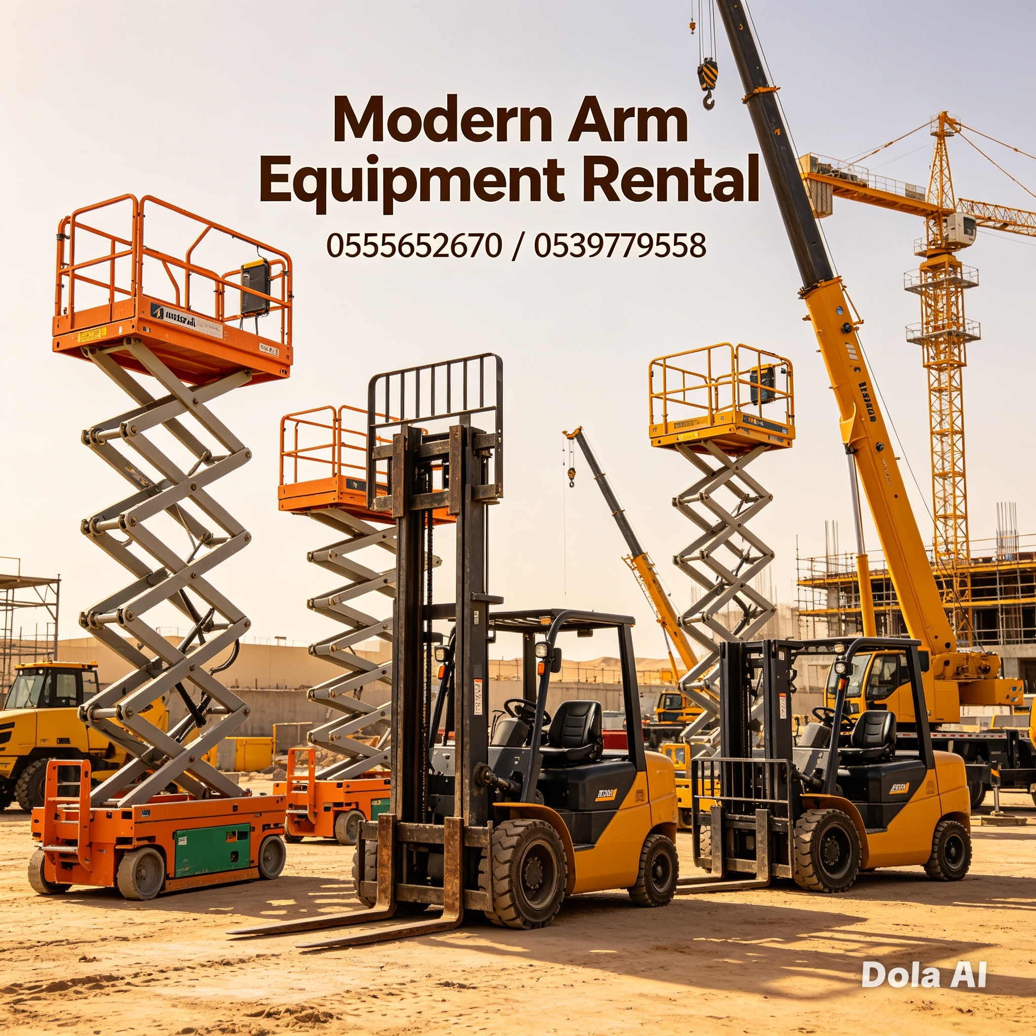 ايجار سيزر لفت scissor lift جده والرياض والدمام وا