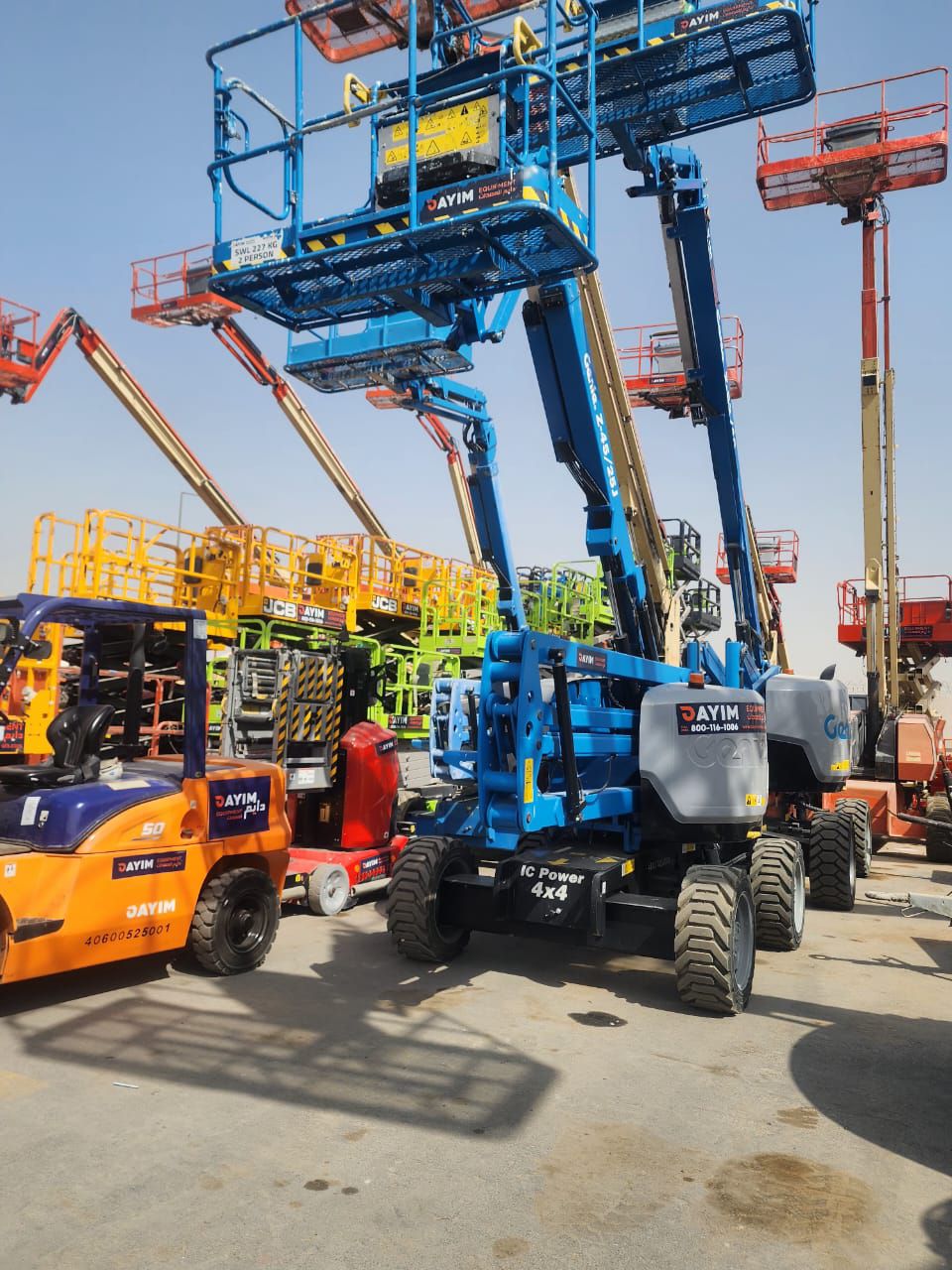رافعات شوكية فوركلفت سيزر لفت مان لفت للايجار بالر
