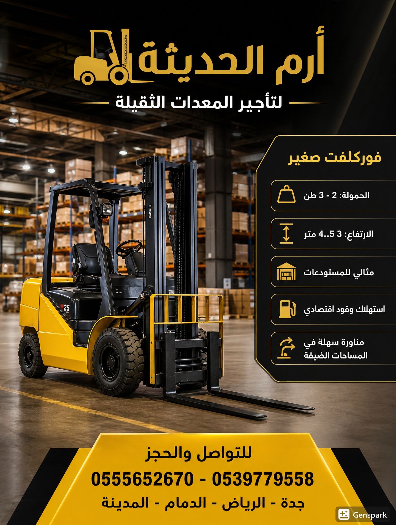 ايجار فوركلفت forklift جده والرياض والدمام #ايجار