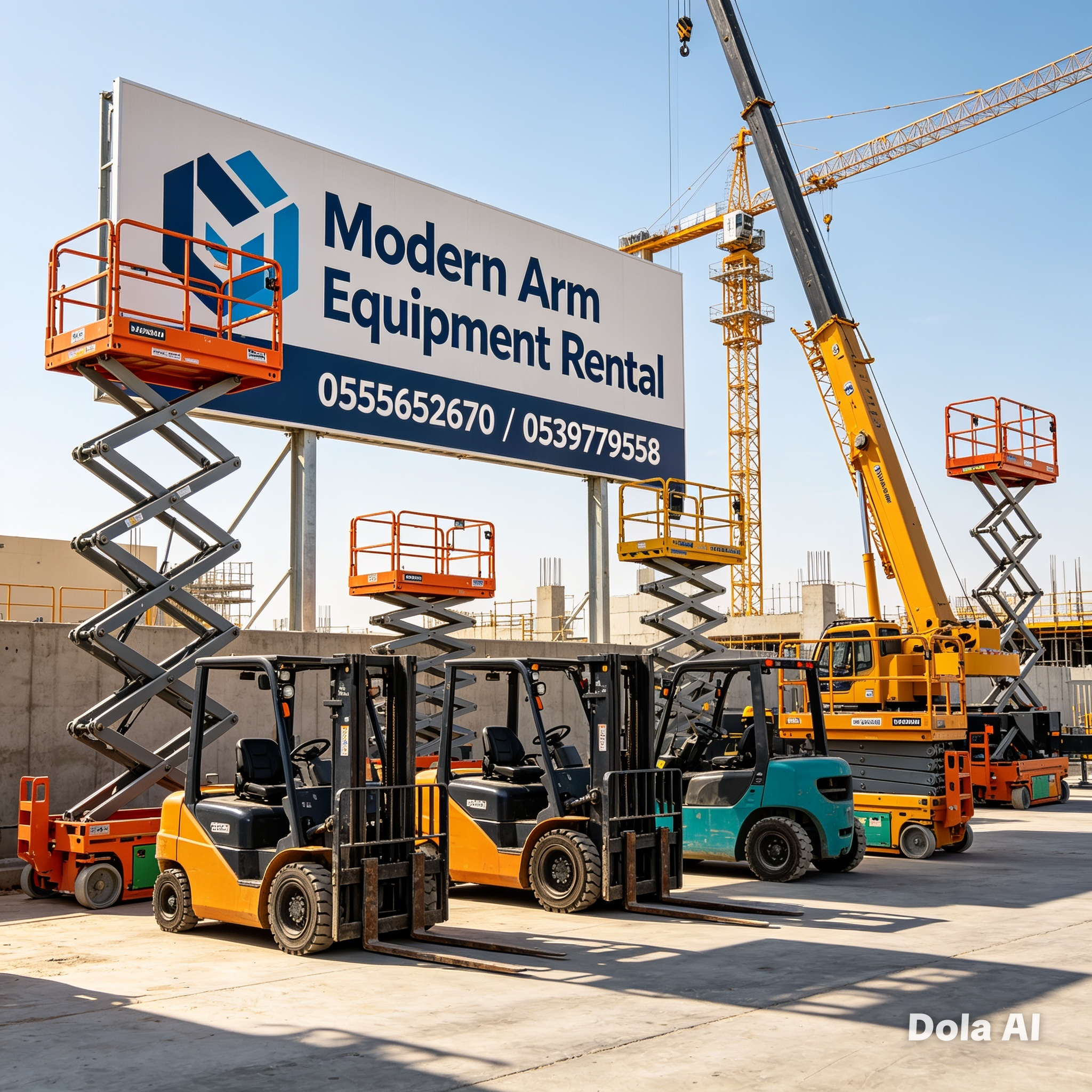 ايجار سيزر لفت scissor lift جده والرياض والدمام وا