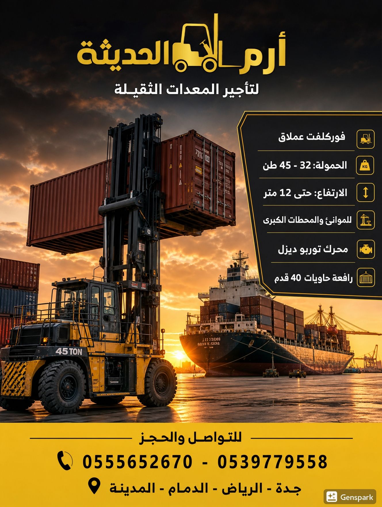 ايجار فوركلفت forklift جده والرياض والدمام #ايجار