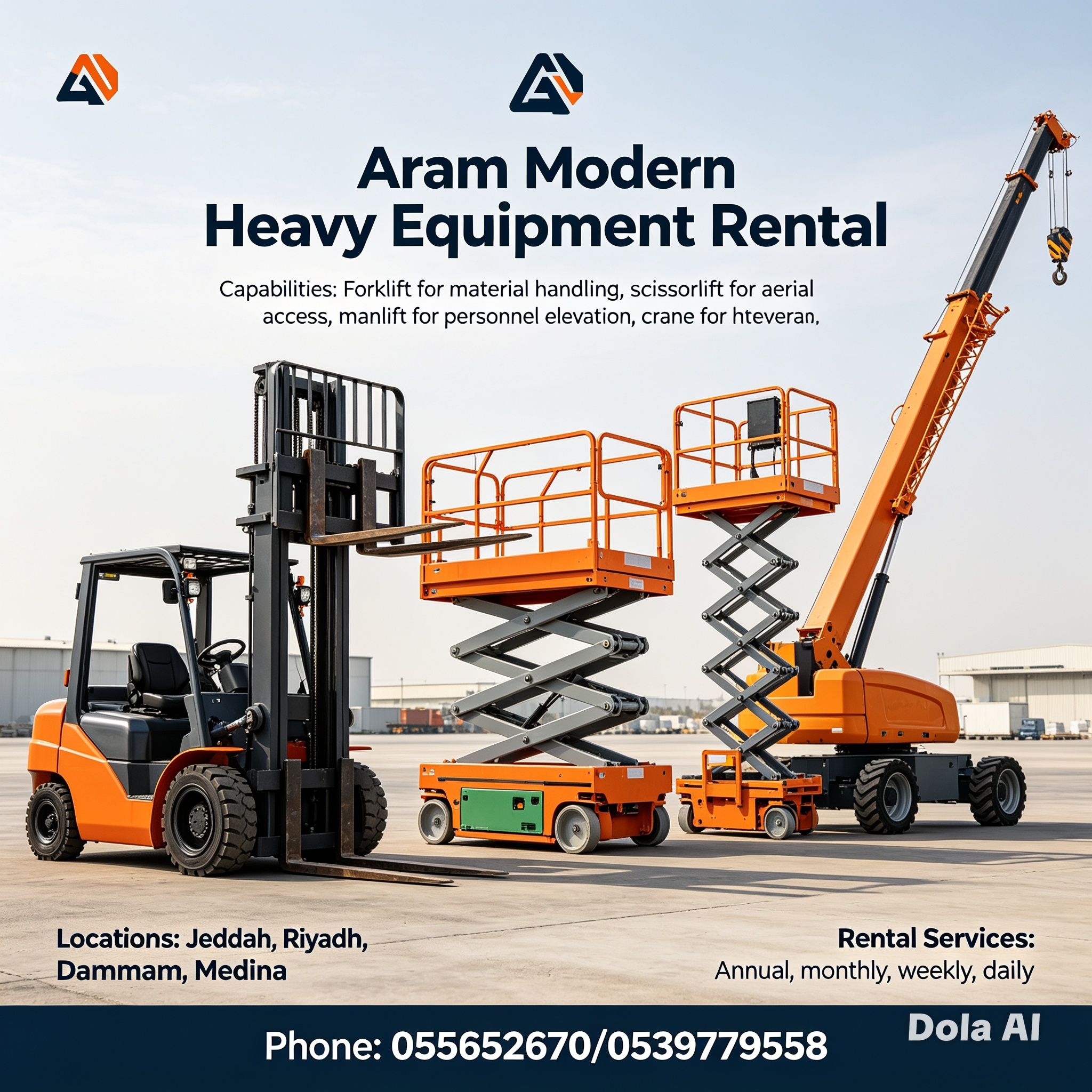 جده والرياض والدمام والمدينه scissor lift ايجار سي