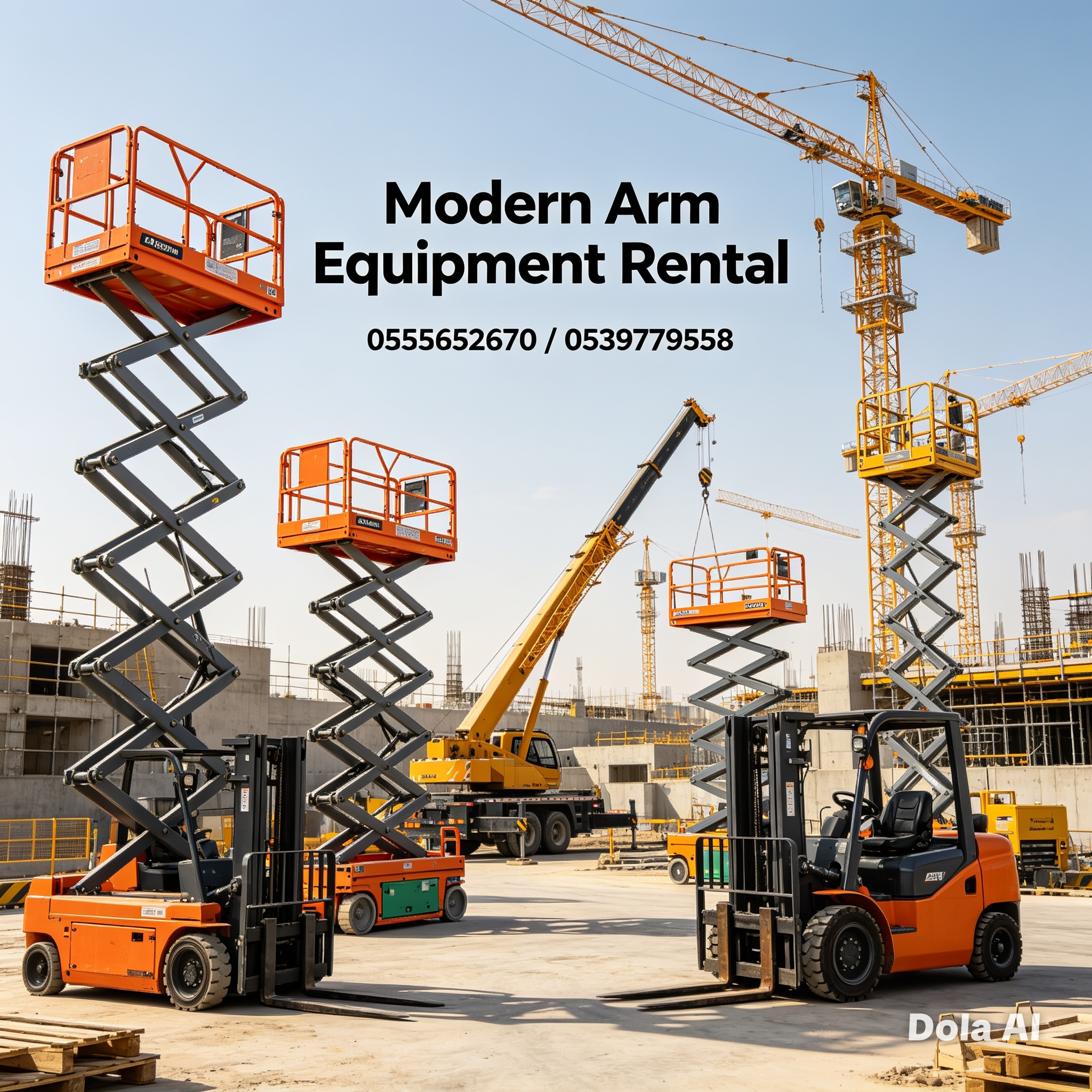ايجار سيزر لفت scissor lift جده والرياض والدمام وا