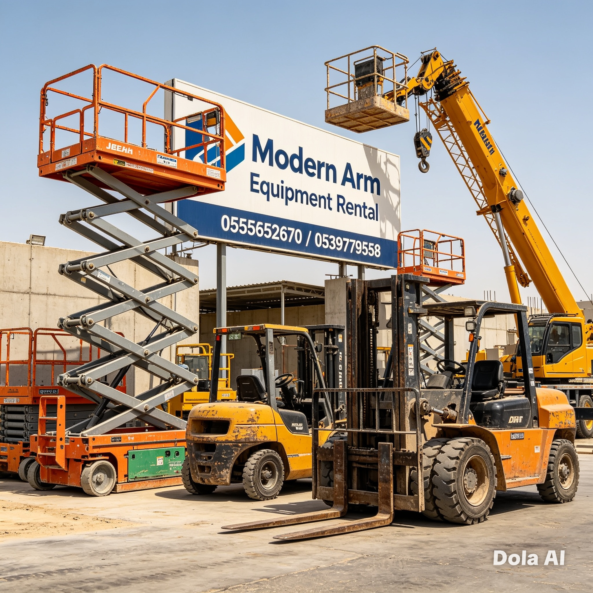 ايجار سيزر لفت scissor lift جده والرياض والدمام وا