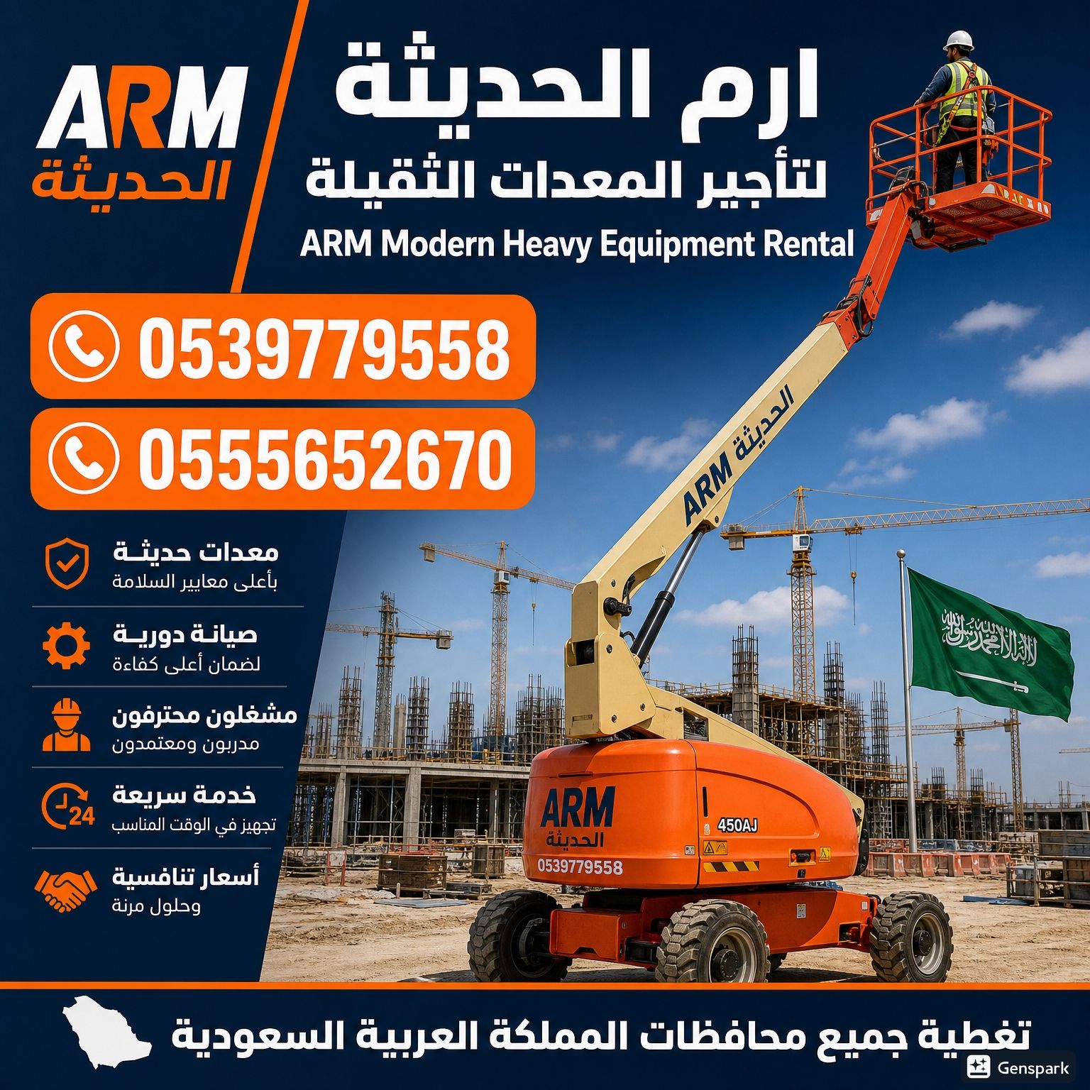 ايجار كرينCrane وسيزر لفت scissor lift ايجار سنويه