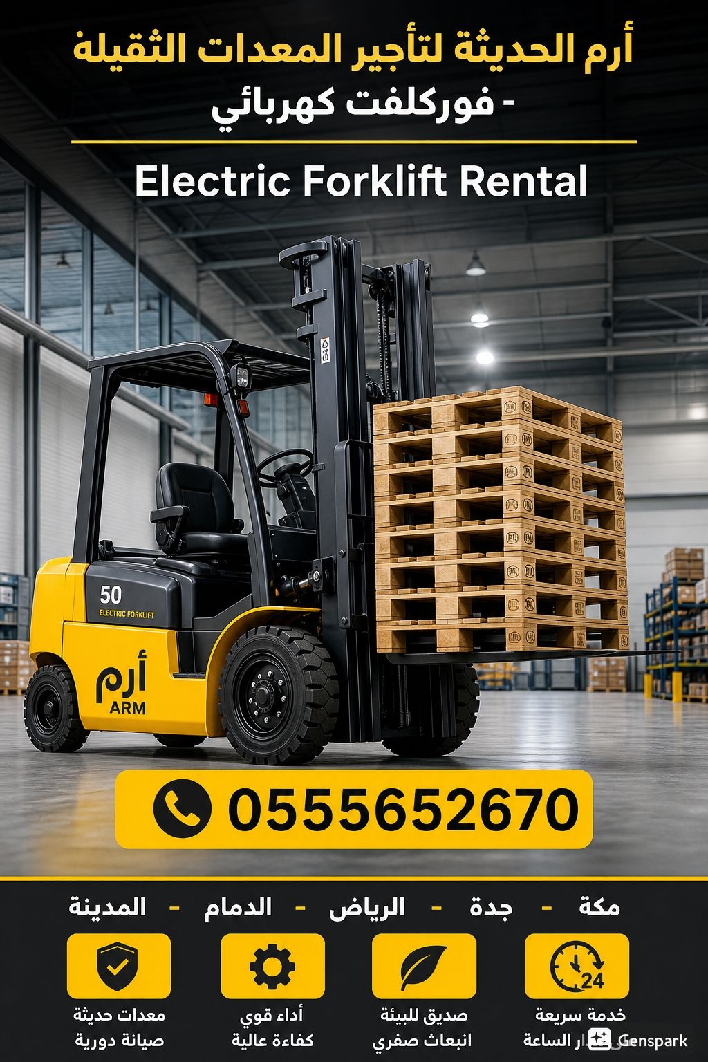 ايجار فوركلفت forklift جده والرياض والدمام #ايجار