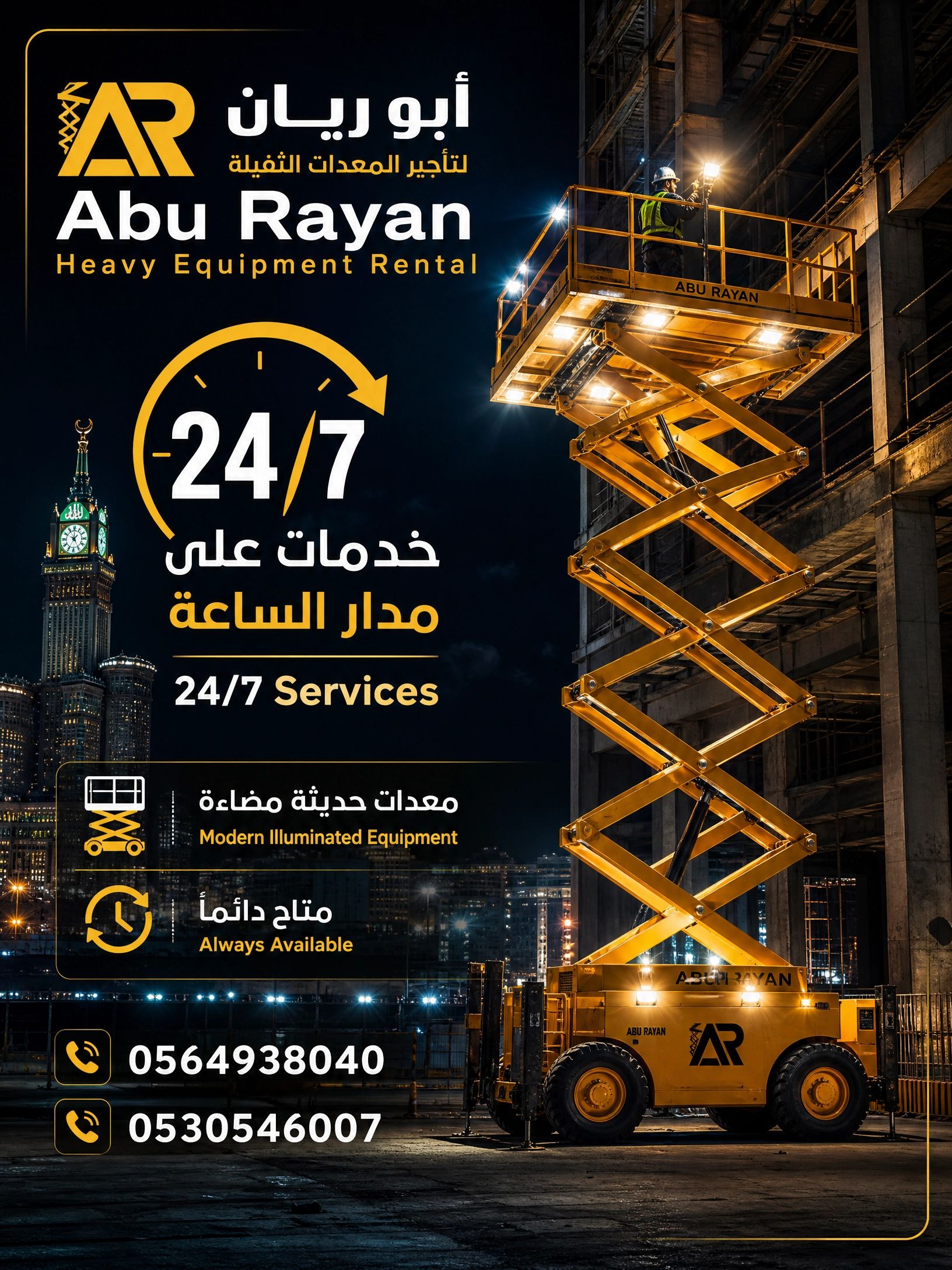 تاجير سيزر لفت مان لفت رافعه مقصيه سقاله كهرباء جم