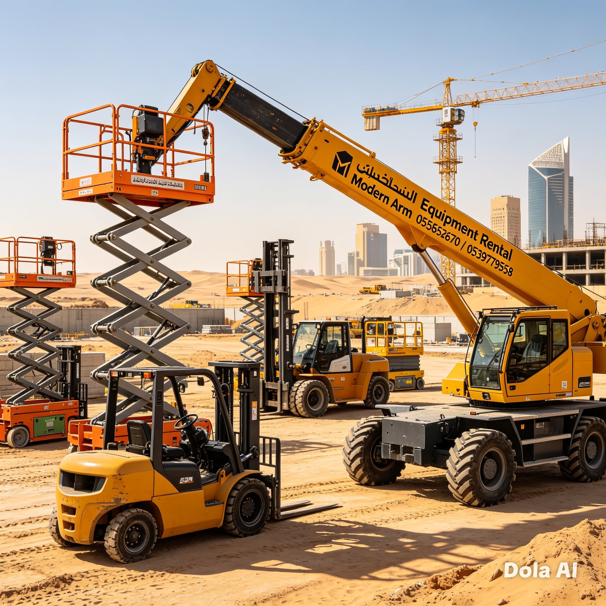 ايجار سيزر لفت scissor lift جده والرياض والدمام وا