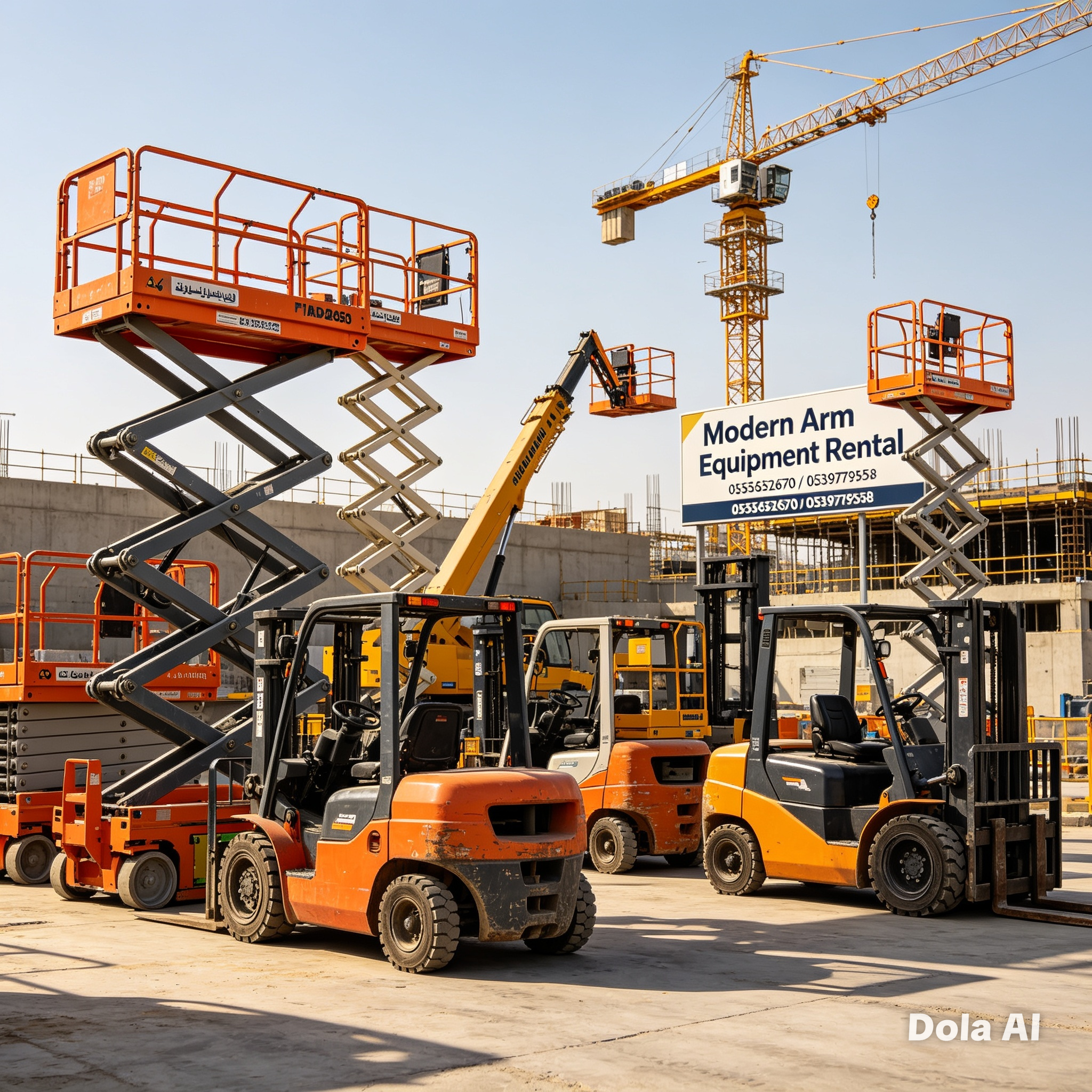 ايجار سيزر لفت scissor lift جده والرياض والدمام وا