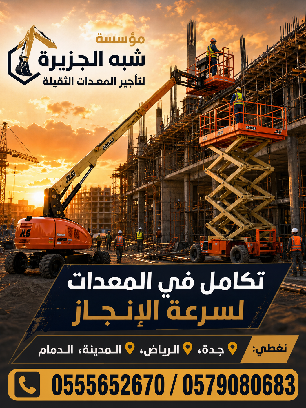 ايجار سيزر لفتscissor lift #سيزرلفت في جده