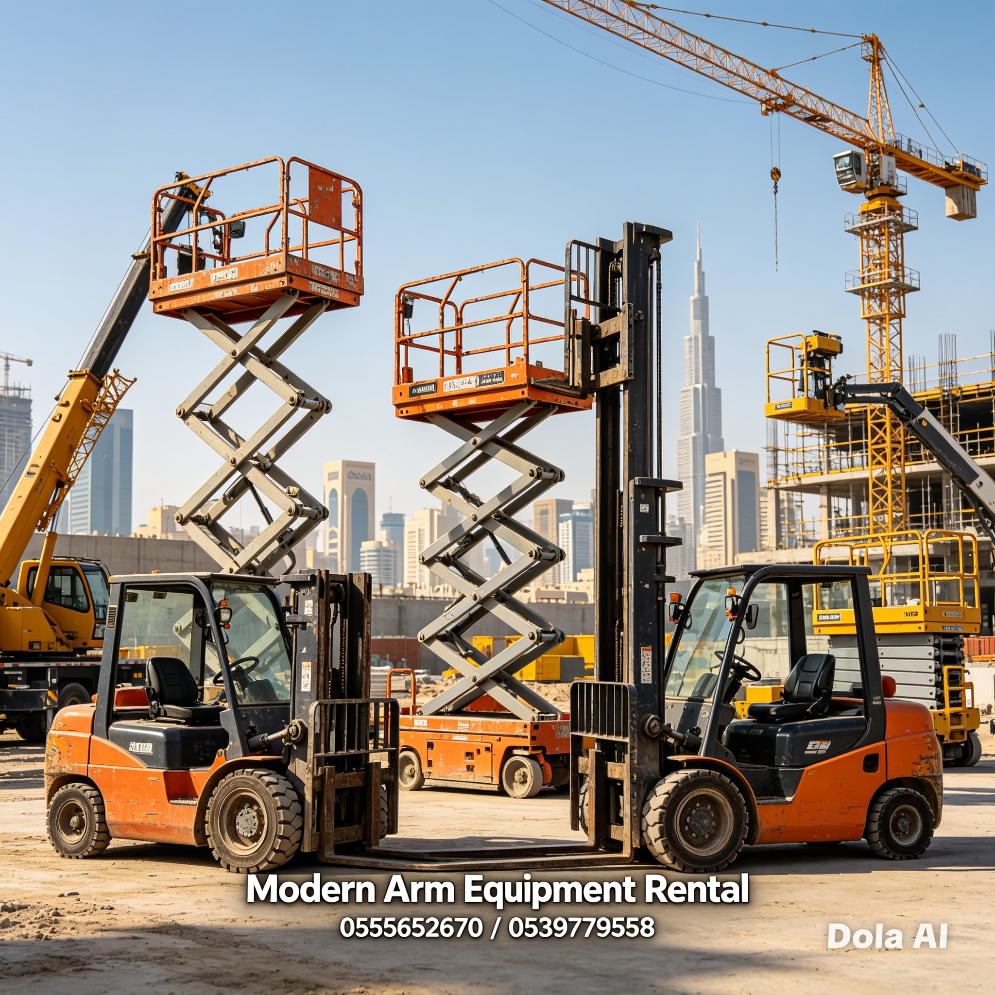 ايجار سيزر لفت scissor lift جده والرياض والدمام وا