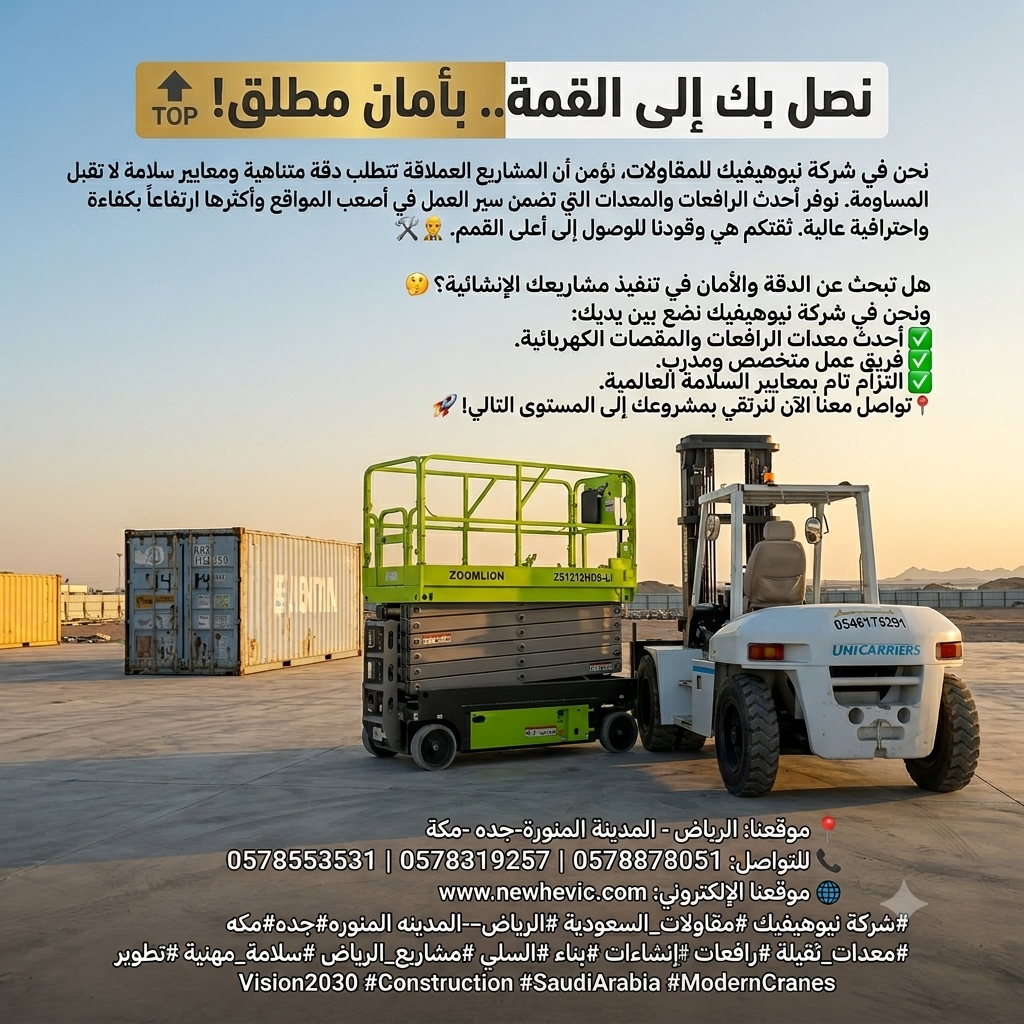 سيزرلفت ومانلفت للايجار شهري سنوي أسبوعي يومي