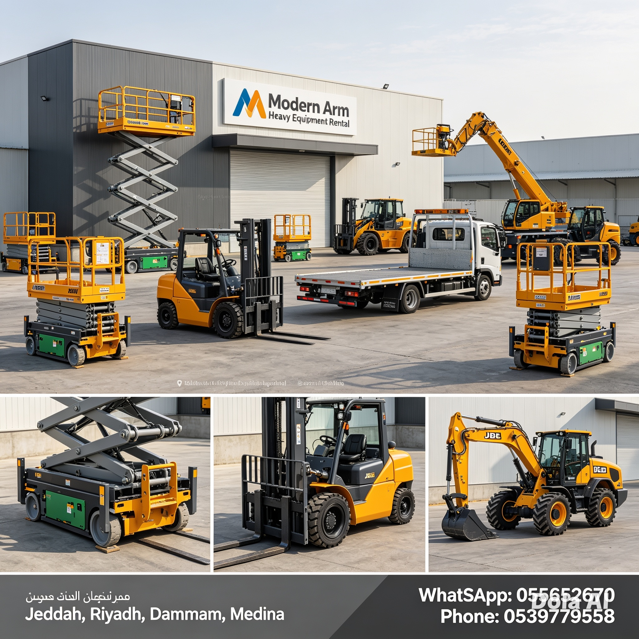 جده والرياض والدمام والمدينه scissor lift ايجار سي