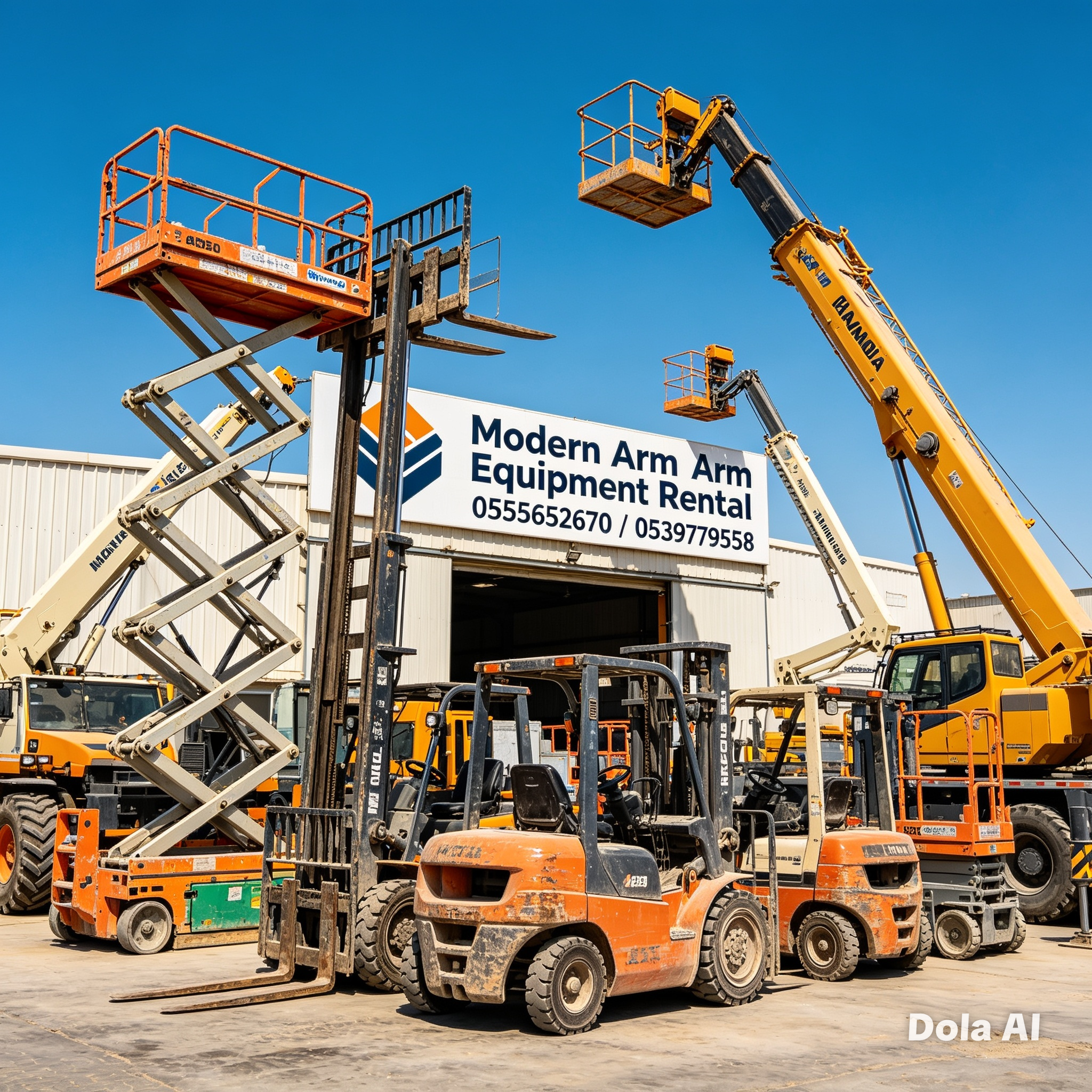 ايجار كرينات cranes وسيزرلفت scissor lift جده والر