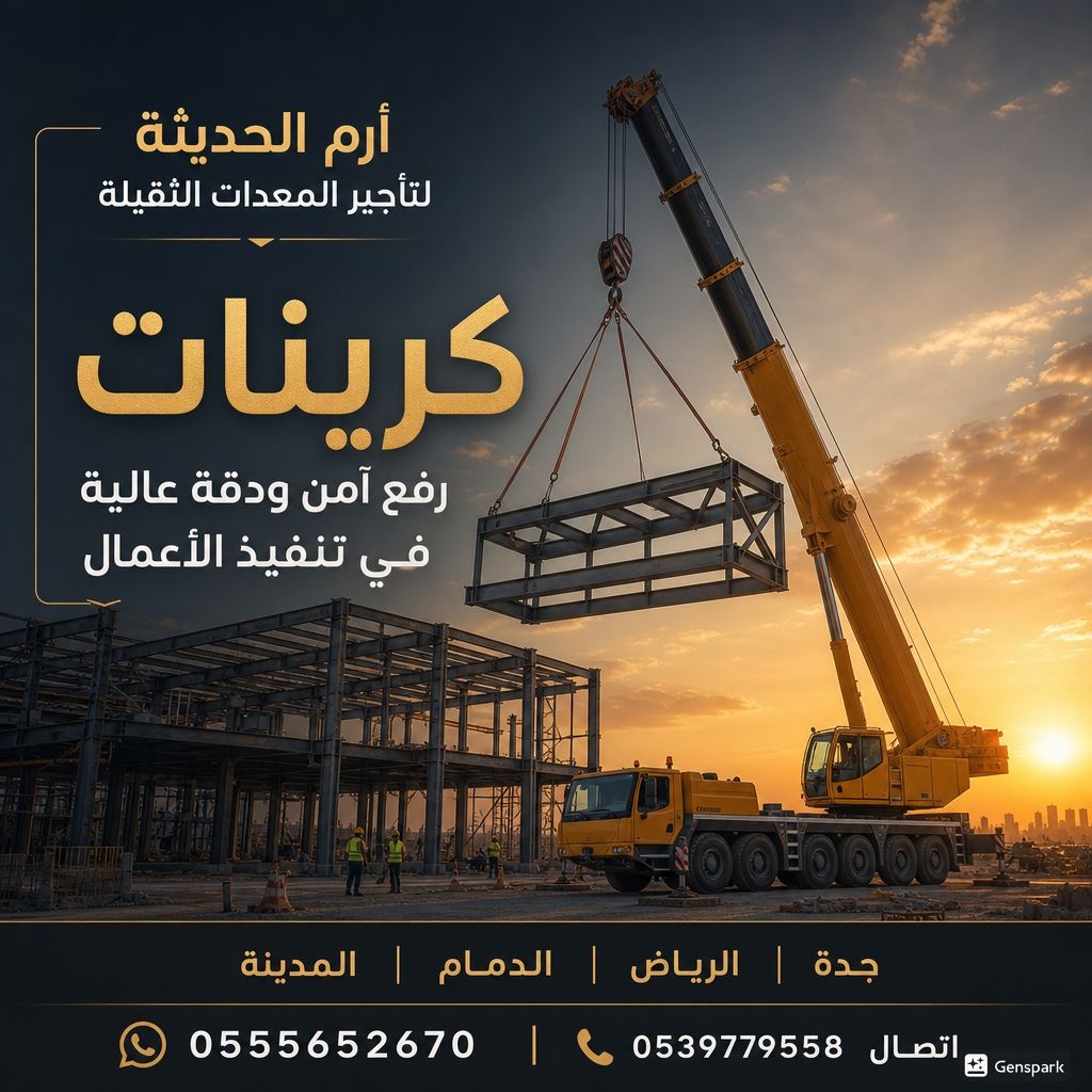 أجير كرينات / رافعات / معدات رفع / معدات ثقيلة 📍 ج