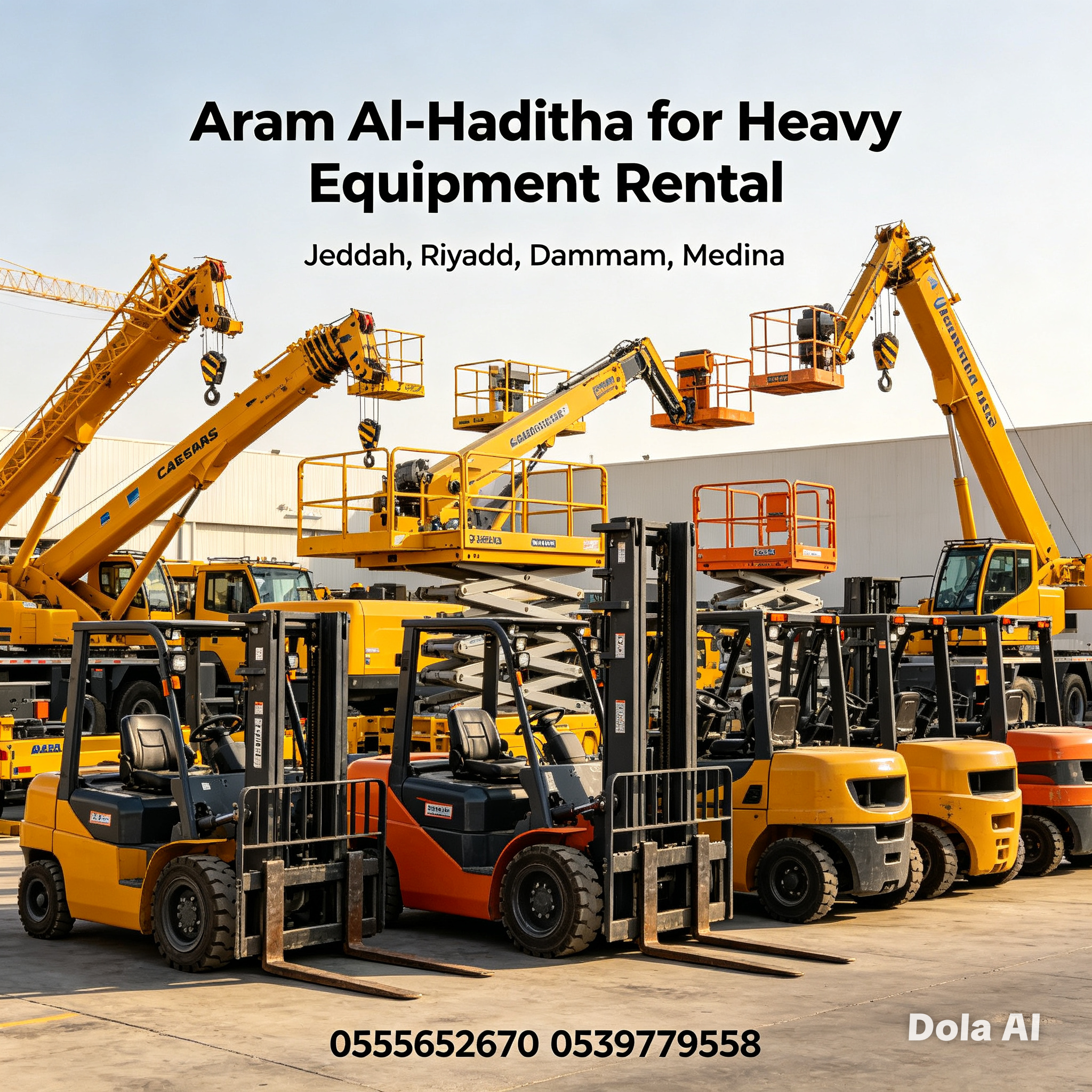 ايجار رافعه شوكيه فوركلفت forklift في جده والدمام