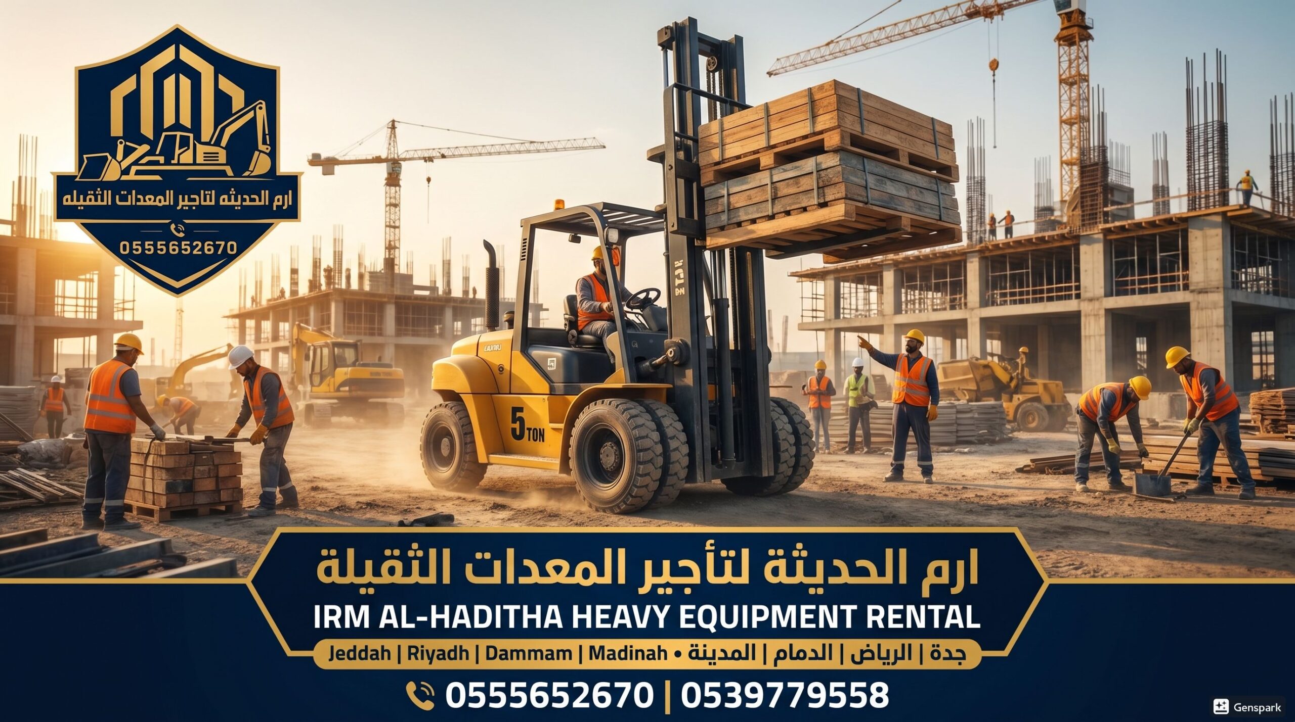 تاجير فوركلفت(رافعات شوكيه) forklift المقاسات في ج