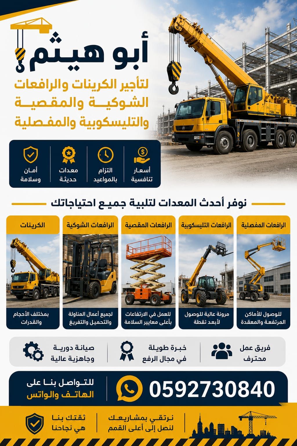 مان لفت 14m, 22m للايجار وسيزرلفت ورافعات شوكيه وك