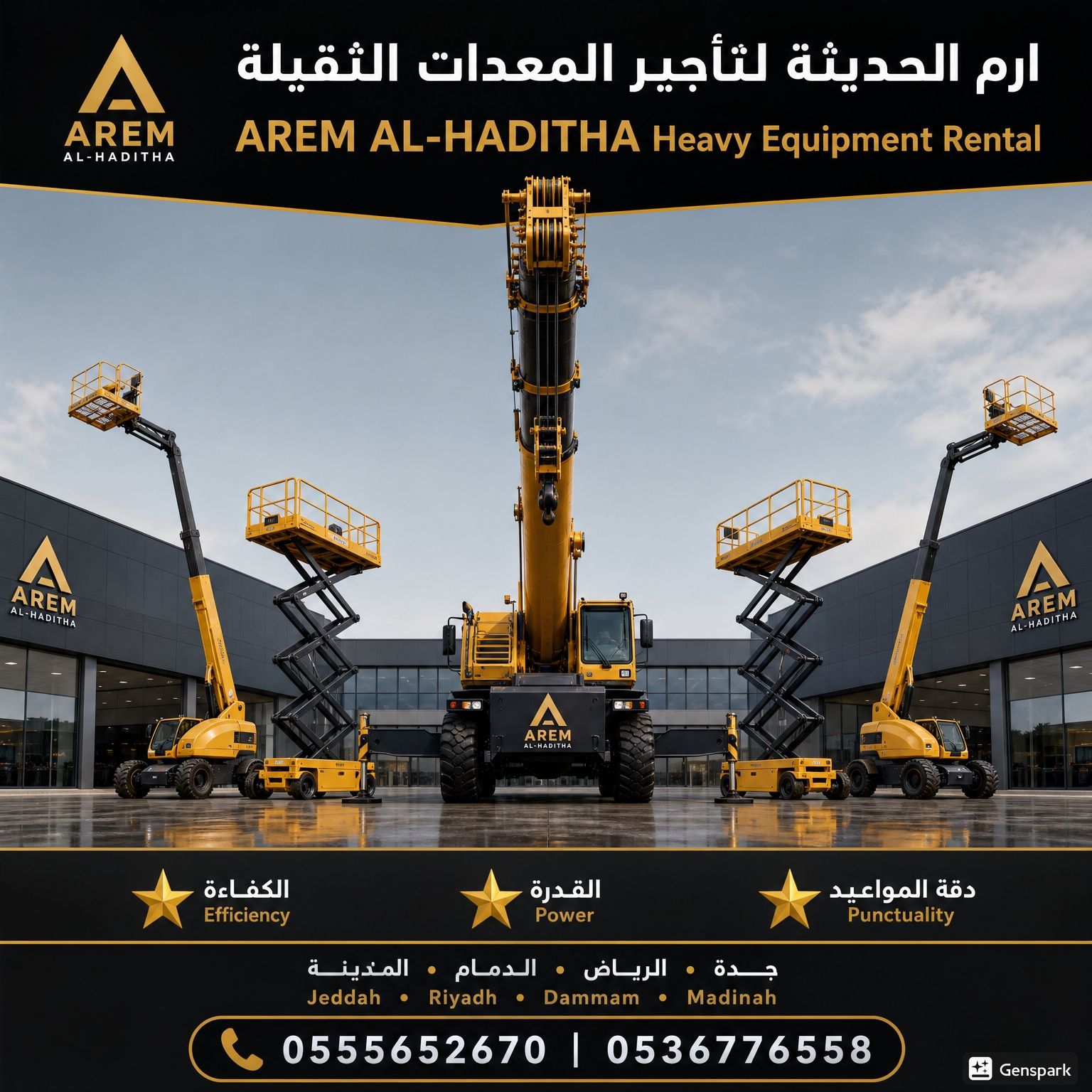 تاجير جميع المعدات الثقيله معدات الرفع ومستلزمات ا