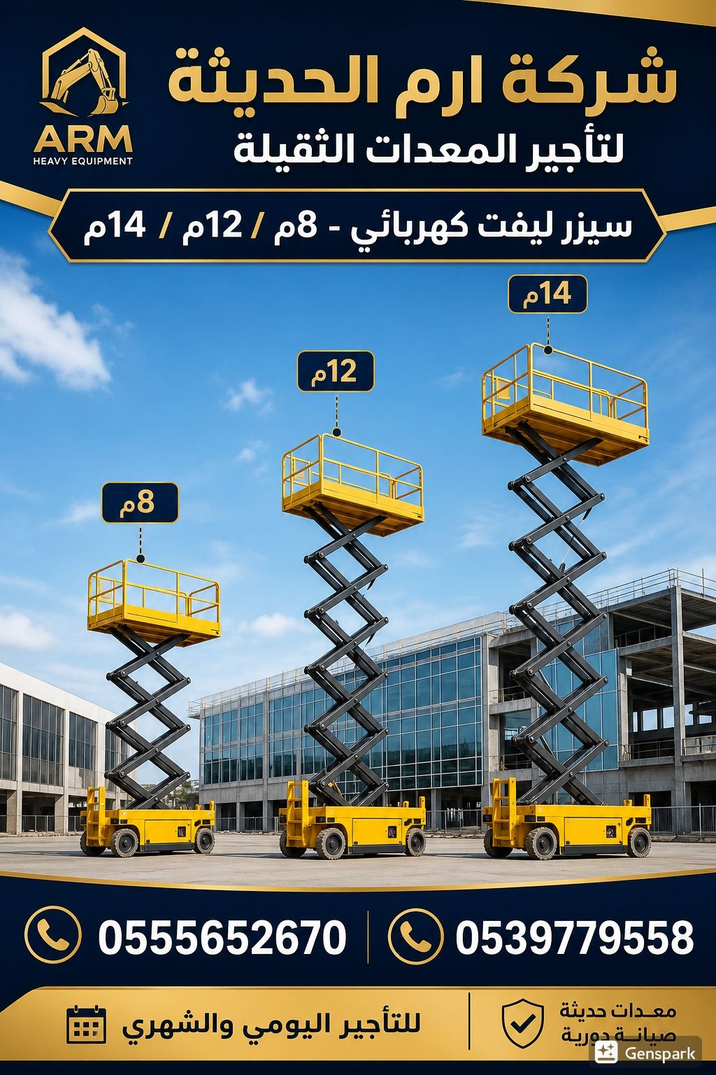 تاجير سيزرلفت كهرباء وديزل في الدمام | سيزر لفت لل
