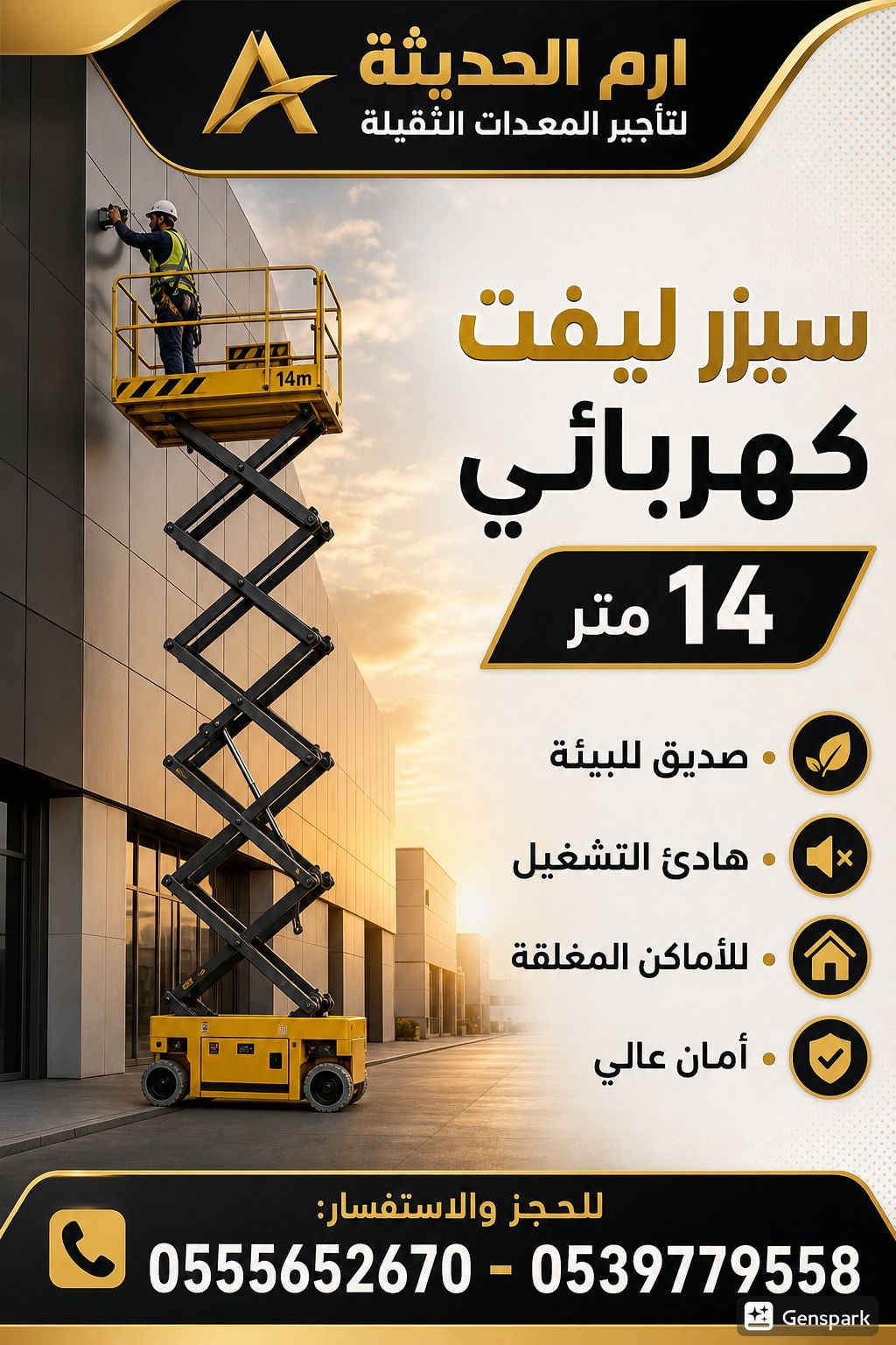 تاجير سيزرلفت كهرباء وديزل في الدمام | سيزر لفت لل
