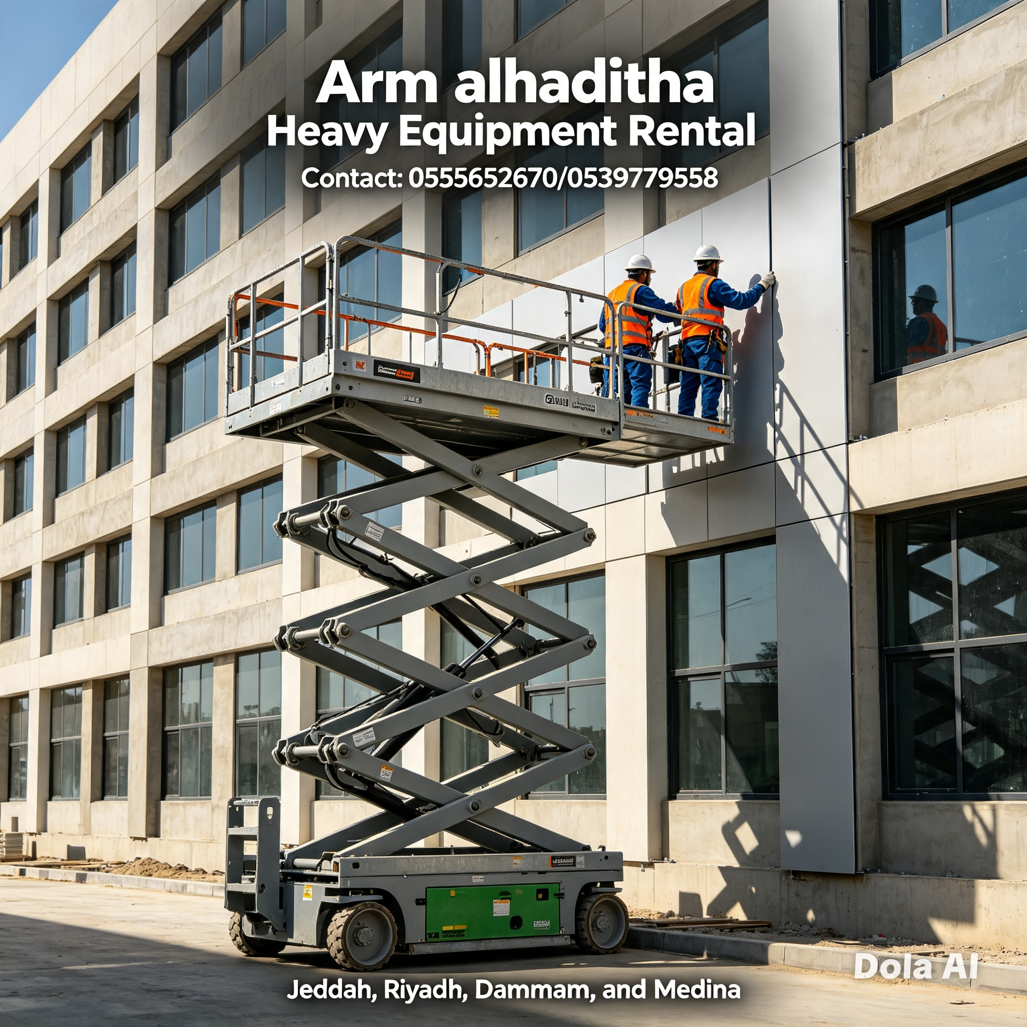 تاجير سيزرلفت كهرباء وديزل في جده|سيزر لفت للايجار