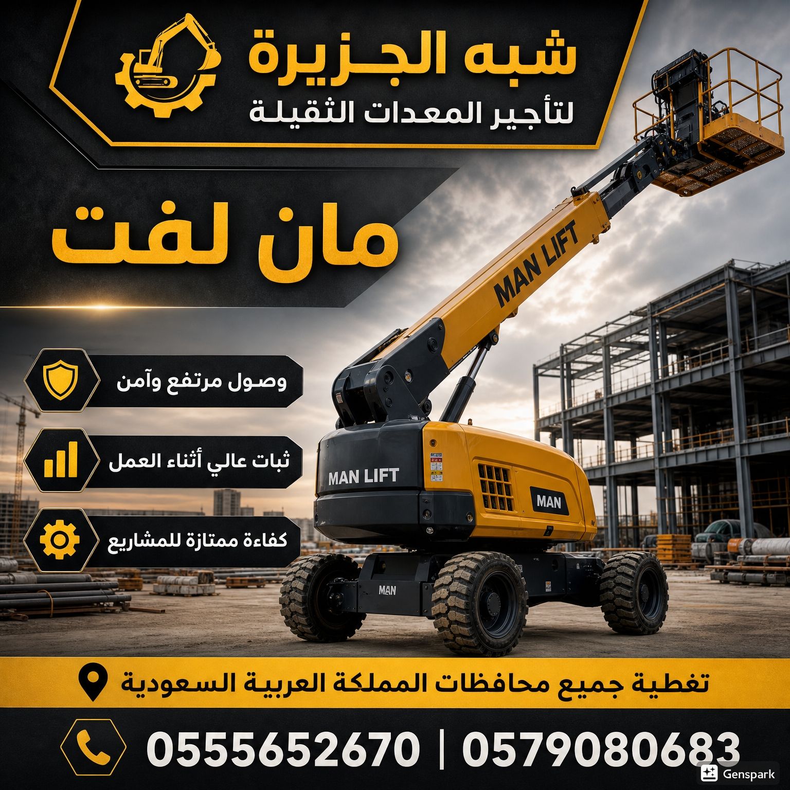 مان لفت للايجار في جده | رافعه تلسكوبيه | رافعه مف