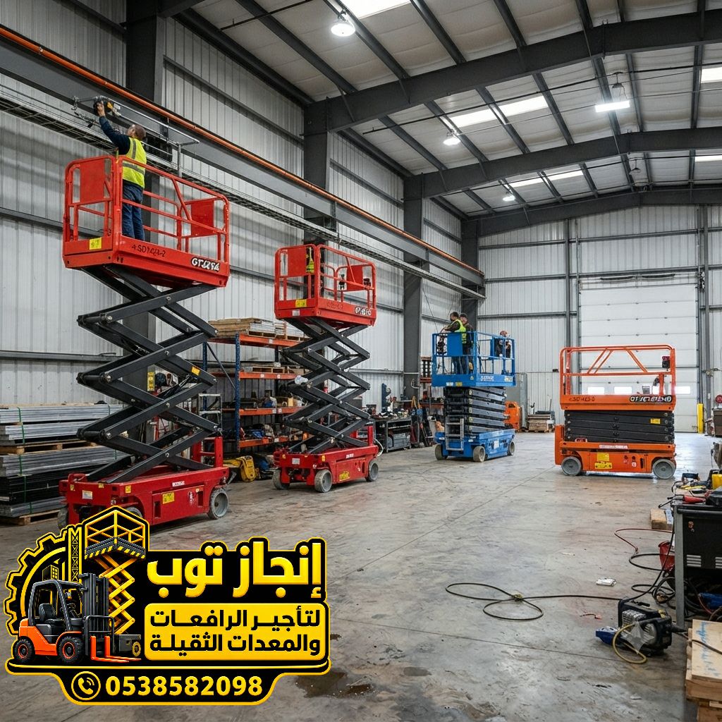 تأجير سيزر لفت رافعات مقصية للإيجار | Scissor Lift