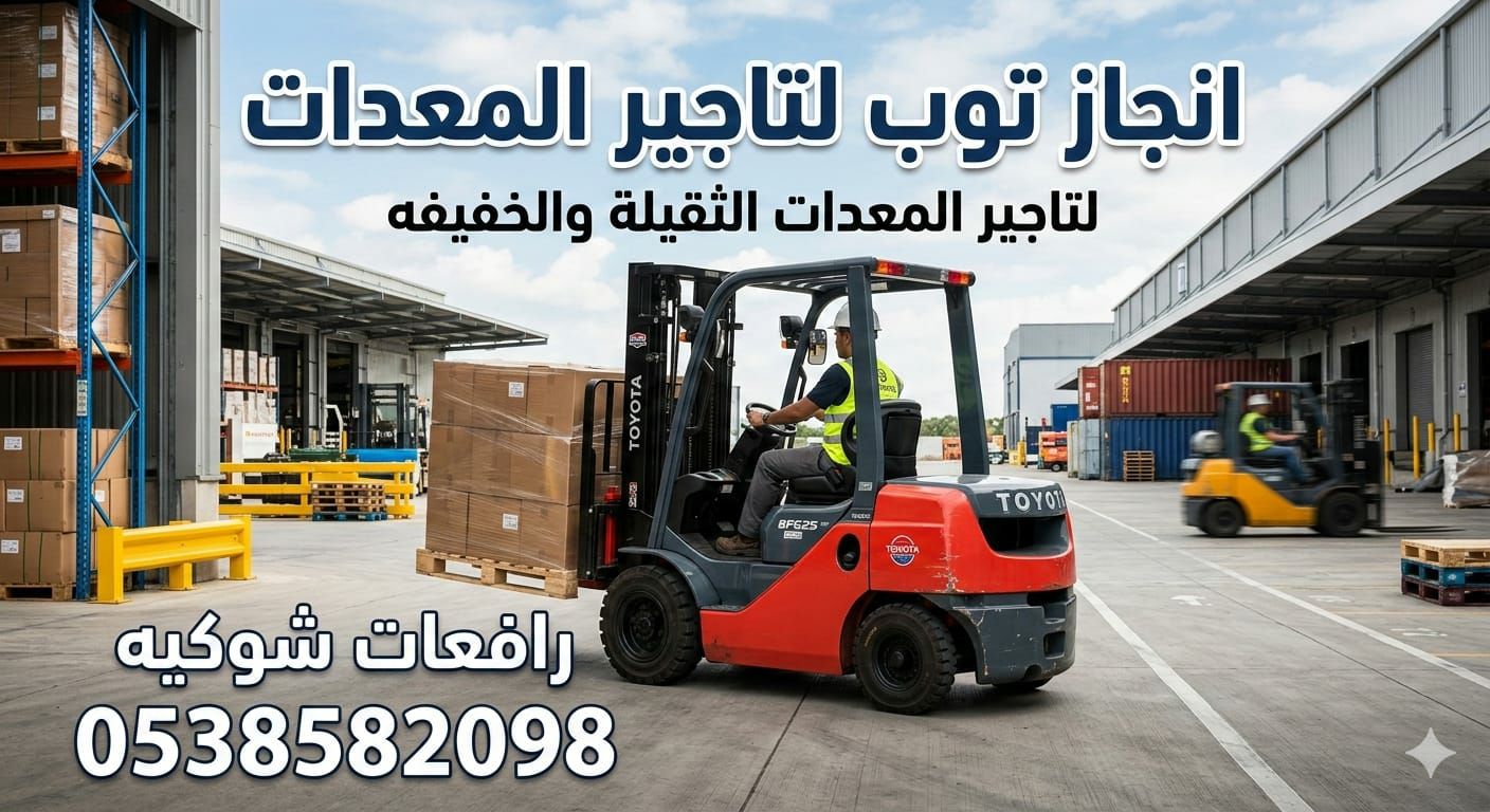 رافعات شوكيه فوركلفت للايجار سكينه للايجار رافعه ع
