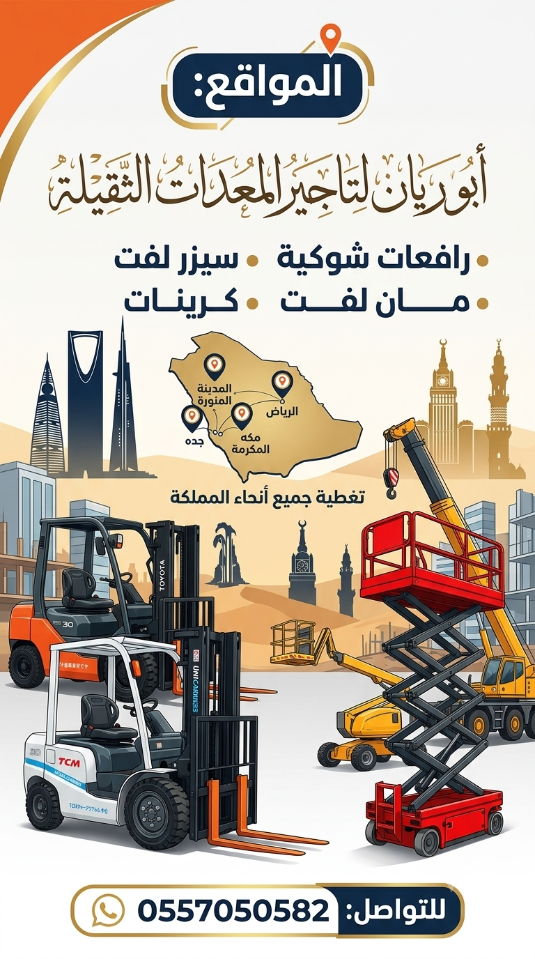 سيزرلفت مان لفت رافعات شوكية للايجار
