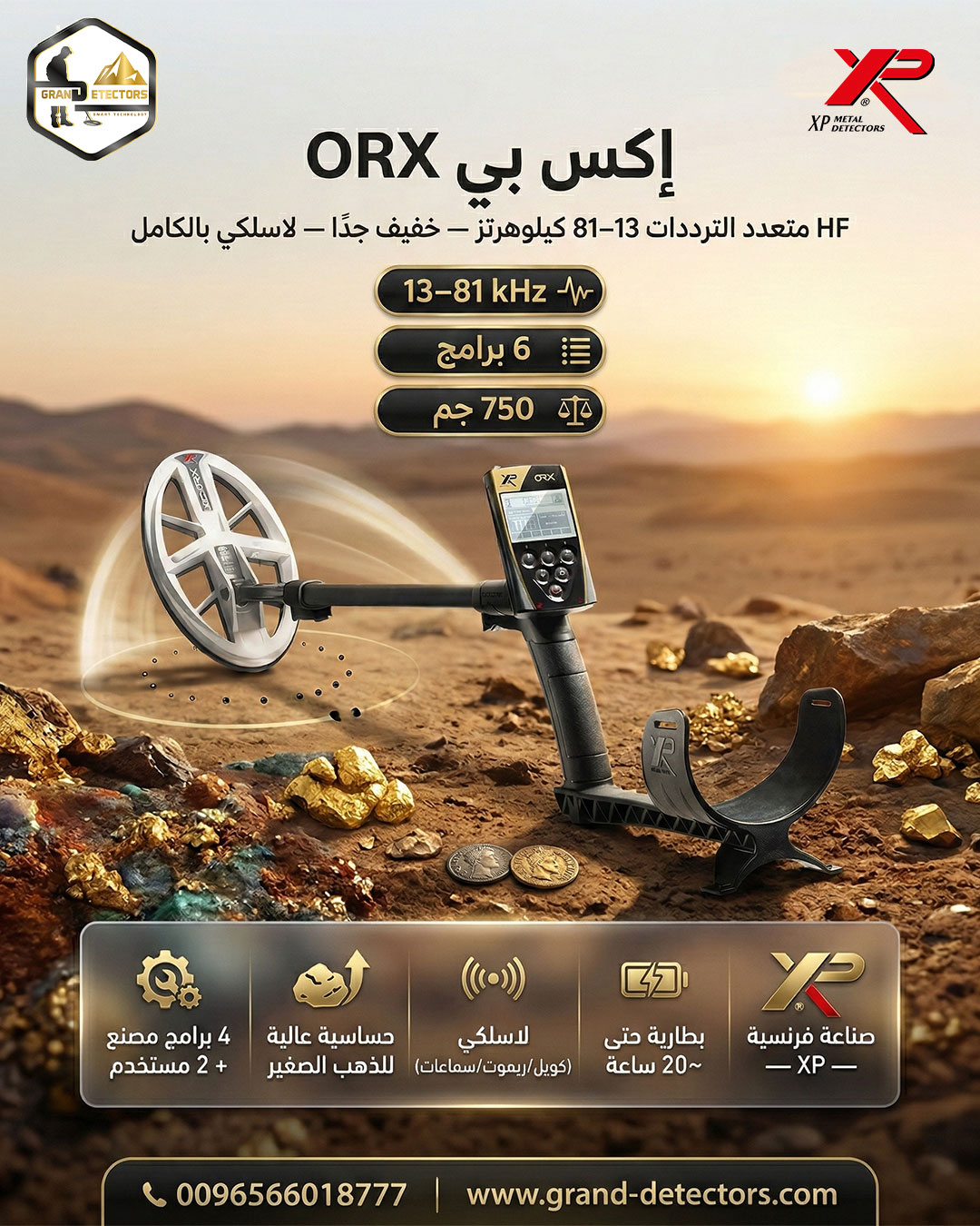 أقوى أجهزة كشف الذهب XP ORX الفرنسي